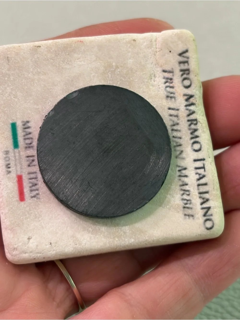 Set of 2 Rome Italy Genuine Italian Marble Fridge Magnets